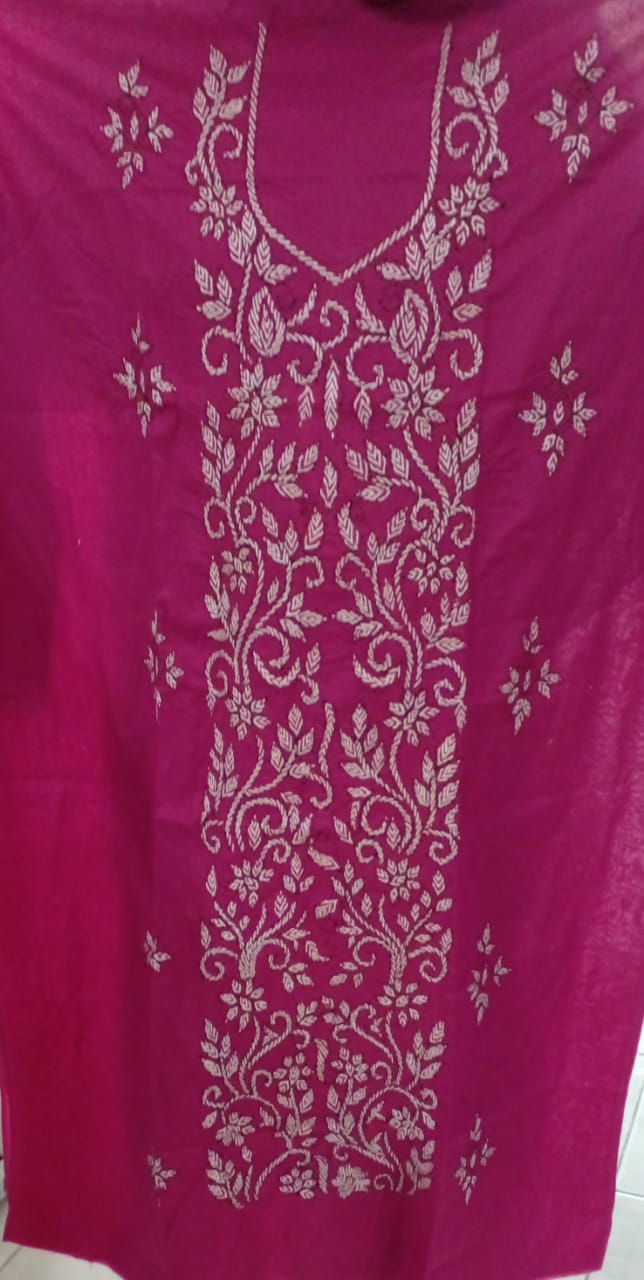 Hand-stitched 1 piece -হাতের  নকশি স্টিজ সেলাই ওয়ান পিস